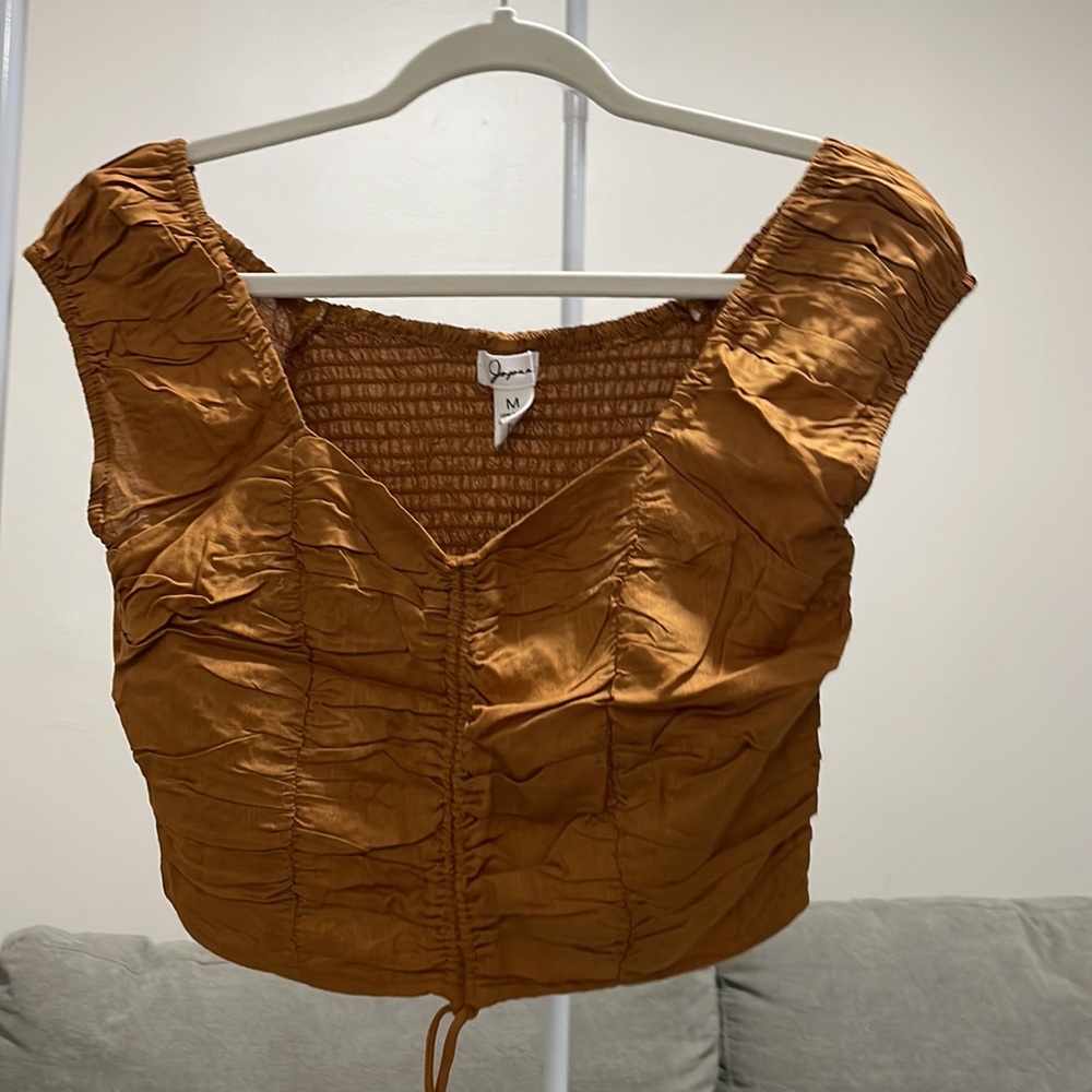 Carmel brown crop top